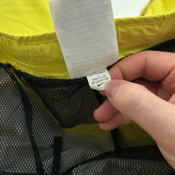 Men's Neon Yellow Nike Storm-Fit Nylon Windbreaker Track Pants Sz L 848915-729 - Picture 5 of 11